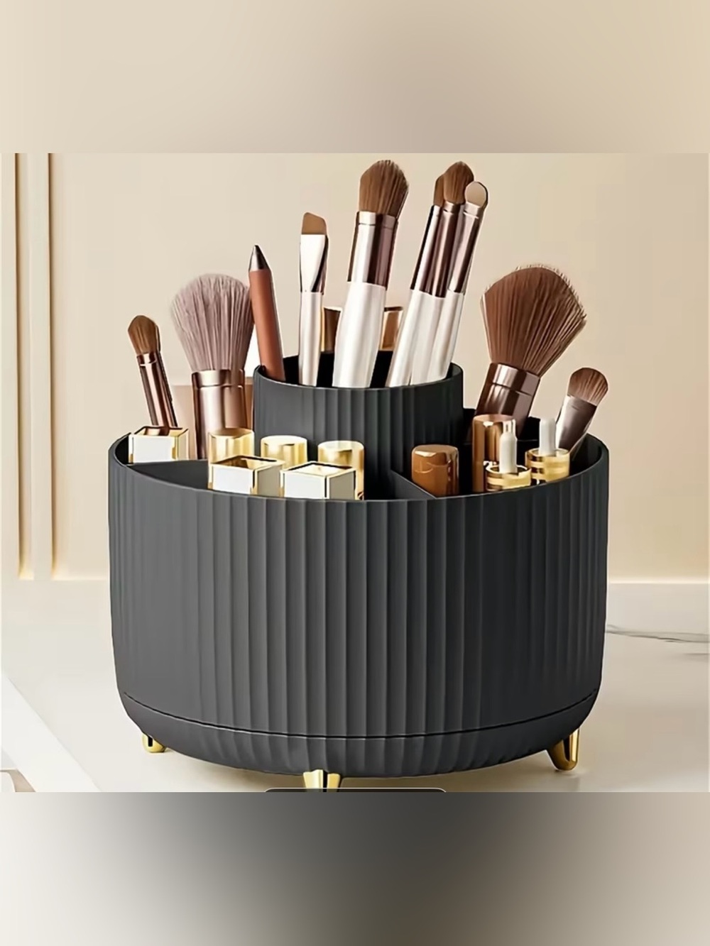 7/$70 360 Rotating Desktop Vanity Organizer Storage Black 🔖